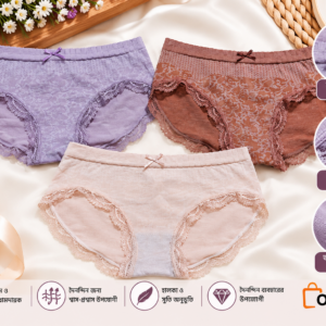 3 Color Combo Premium Lace Panty – 3 Pieces Set