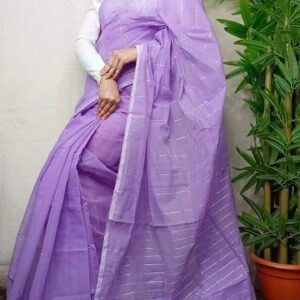 Half silk chumki saree Lavender color