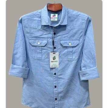 Double Pocket shirt for men(sky) - Image 2