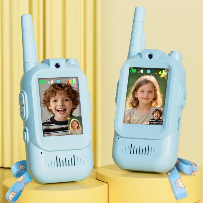 Kids Video Walkie Talkie 2-Way Intercom Set – 2.0" Screen, Built-in Camera, No SIM/Internet Required, Type-C Rechargeable Wireless Toy for Children - Image 3